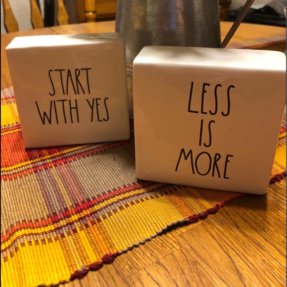 Rae Dunn blocks, set of 2